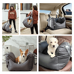 Bolso Porta Mascota 3 en 1 PetsCool Gris - Silla Auto y Cama