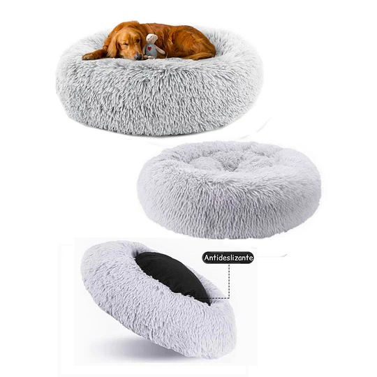 Cama Nido Relajante para Mascotas XL PetsCool Gris 80 cm Antiansiedad