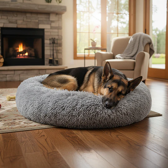 Cama Nido Relajante para Mascotas XL PetsCool Gris 80 cm Antiansiedad