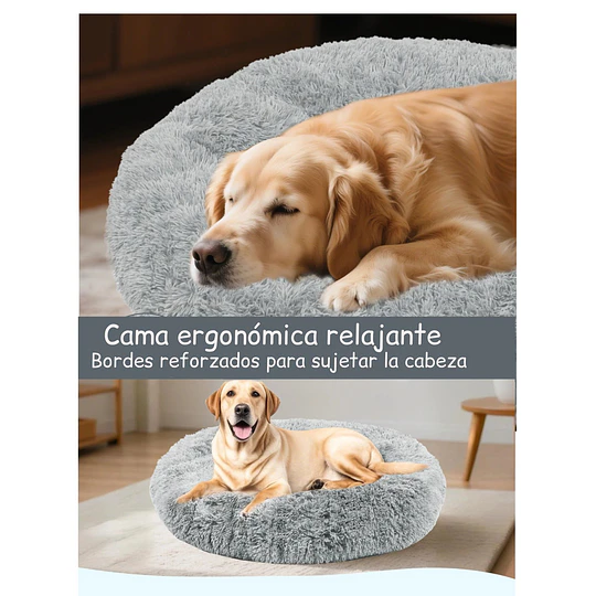 Cama Nido Relajante para Mascotas XL PetsCool Gris 80 cm Antiansiedad