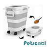 Contenedor Hermético Plegable Alimento Mascota PetsCool 22 kg Gris Ruedas