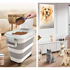Contenedor Hermético Plegable Alimento Mascota PetsCool 22 kg Gris Ruedas