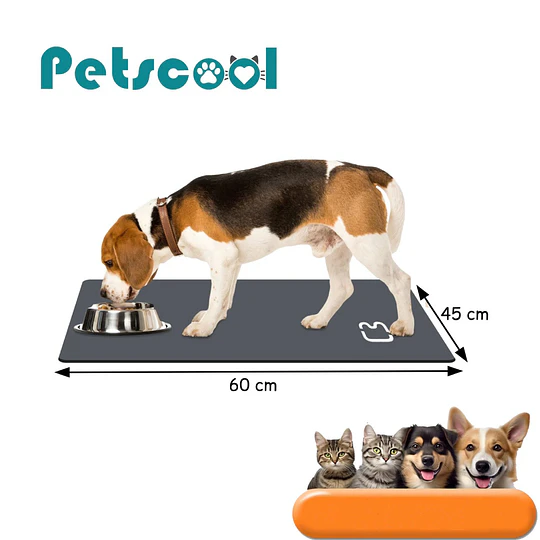 Alfombra Multifunción Impermeable Antideslizante PetsCool Gris- Secado Rápido y Extra Absorbente