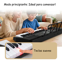 Teclado Electrónico Portátil Kidscool Negro 61 Teclas Principiantes desde 3 años