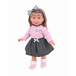 Muñeca De Apego Sofy Kidscool 40cm Suave Rosada Niños 3+ 