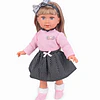 Muñeca De Apego Sofy Kidscool 40cm Suave Rosada Niños 3+ 