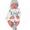 Muñeca Bebé Realista Kidscool 40cm 12 Sonidos de Apego Blanco   