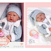 Muñeca Niño Bebé Realista Kidscool 40cm 12 Sonidos de Apego Celeste           