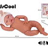 Muñeca Bebé Realista Kidscool 40cm 12 Sonidos de Apego Beige                     