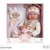 Muñeca Bebé Realista Kidscool 40cm 12 Sonidos de Apego Beige                     