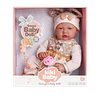 Muñeca Bebé Realista Kidscool 40cm 12 Sonidos de Apego Beige                     