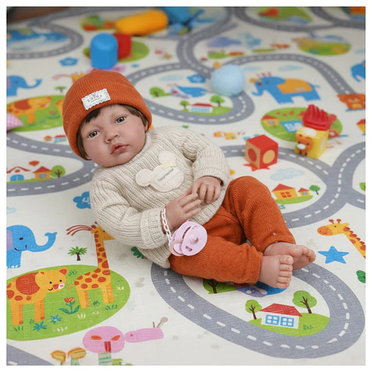 Muñeca Niño Bebé Realista Kidscool 40cm 12 Sonidos de Apego 