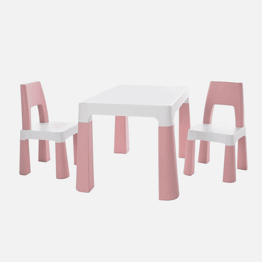 Set Mesa Infantil Kidscool con 2 Sillas y Cajones - Rosado