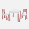 Set Mesa Infantil Kidscool con 2 Sillas y Cajones - Rosado