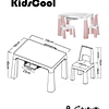 Set Mesa Infantil Kidscool con 2 Sillas y Cajones - Rosado