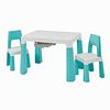 Set Mesa Infantil Kidscool con 2 Sillas y Cajones - Verde