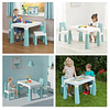 Set Mesa Infantil Kidscool con 2 Sillas y Cajones - Verde