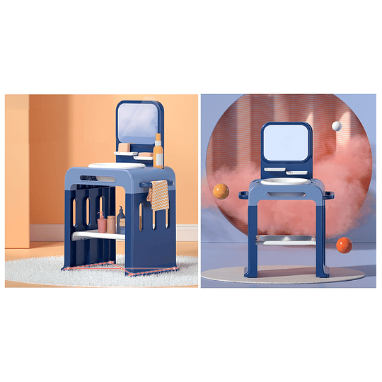 Lavabo Infantil Montessori Kidscool - Estación de Aseo y Autonomía Azul