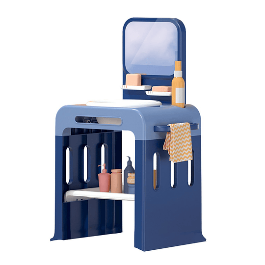 Lavabo Infantil Montessori Kidscool - Estación de Aseo y Autonomía Azul
