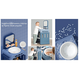 Lavabo Infantil Montessori Kidscool - Estación de Aseo y Autonomía Azul