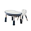 Mesa Escritorio Infantil Kidscool Azul con Silla y Altura Regulable