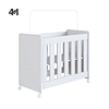 Mini Cuna 4 en 1 Con Colchón Blanco