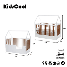 Bombita - Cuna Sognare Montessori Blanca/Miel