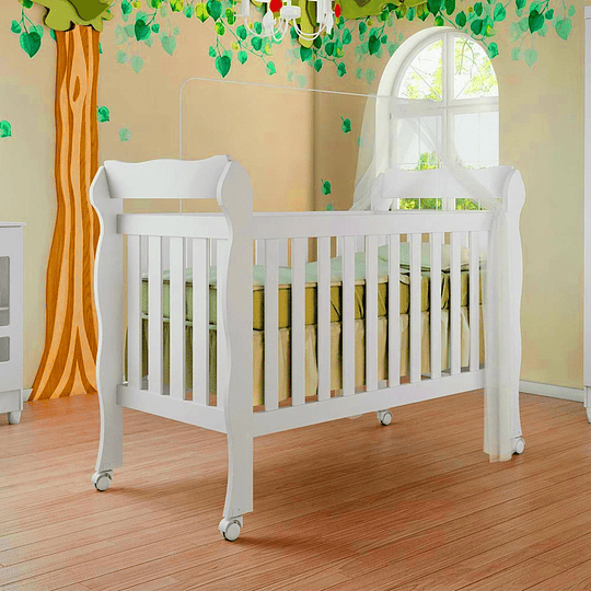 Bombita - Cuna Blanca 3 Funciones Lila