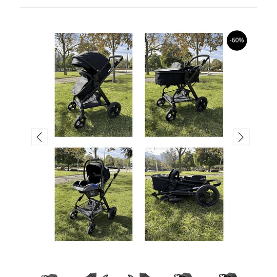 Coche Compact Travel System Negro