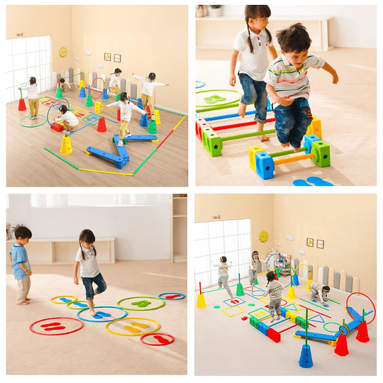 Circuito Psicomotriz 10 en 1 Kidscool Montessori Multicolor