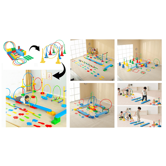 Circuito Psicomotriz 10 en 1 Kidscool Montessori Multicolor