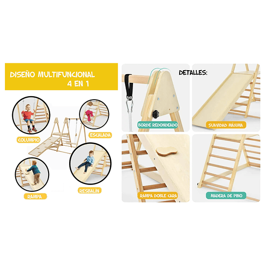 Juego de Escalada Plegable Montessori 4 en 1 Kidscool 