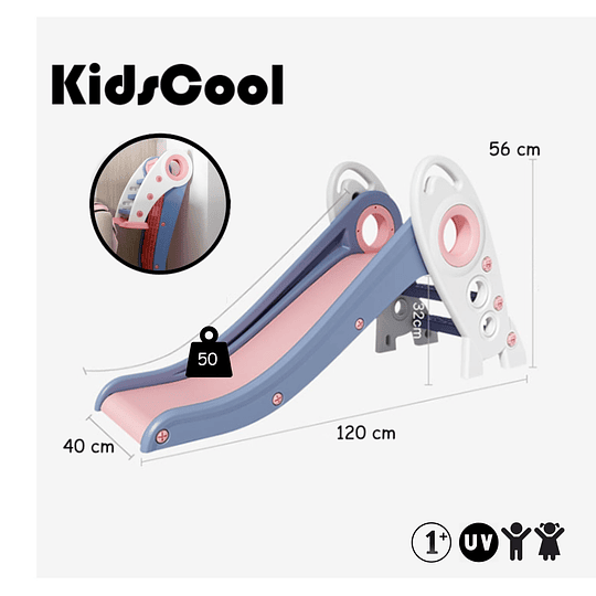 Retiro Express - Resbalín Infantil Plegable Kidscool Rosado