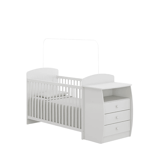 Retiro Express - Cuna con Mudador Bambini Blanco+Colchon Cuna Baby Box 130x60