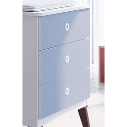 Retiro Express - Cuna Con Cajonera Encanto Celeste+Colchon Cuna Baby Box 130x60