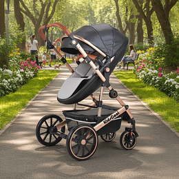 Coche Cuna Egg 3 En 1 Kidscool Negro