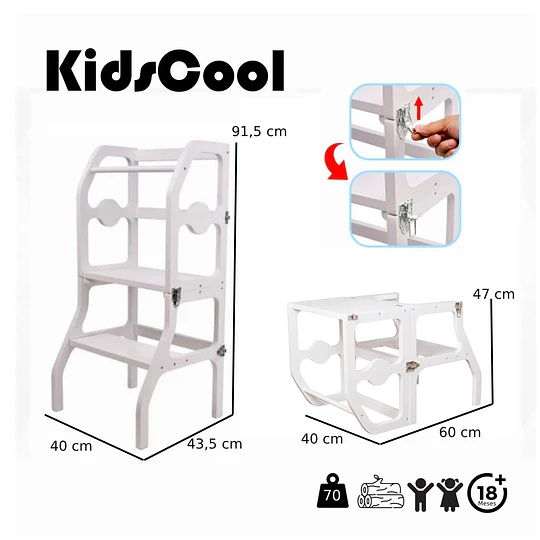 Torre De Aprendizaje Montessori Blanca