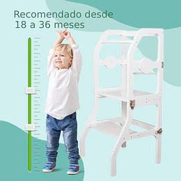 Torre De Aprendizaje Montessori Blanca