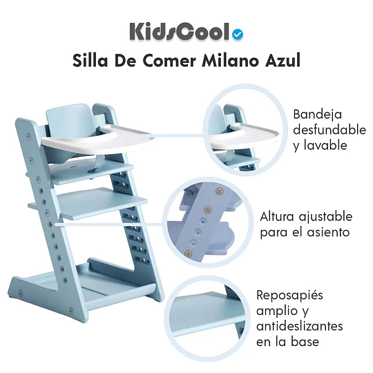 Silla De Comer Milano Azul