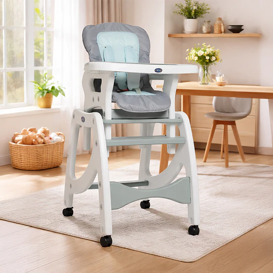 Silla de comer 3 en 1 Gris Celeste