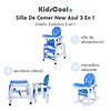 Silla De Comer New Azul 3 En 1 