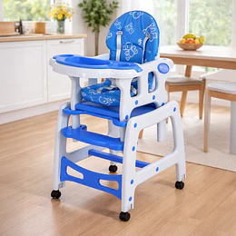 Silla De Comer New Azul 3 En 1 