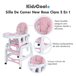 Silla De Comer New Rosa Claro 3 En 1 