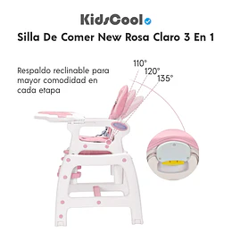 Silla De Comer New Rosa Claro 3 En 1 