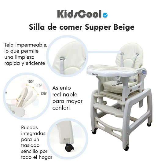 Silla de comer Supper  Beige