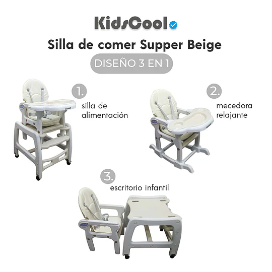 Silla de comer Supper  Beige