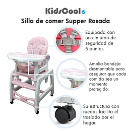 Silla de comer Supper Rosada