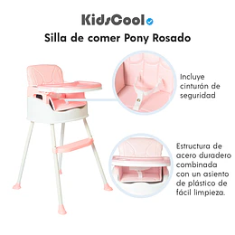 Silla de comer Pony Rosado