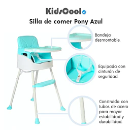 Silla de comer Pony Azul