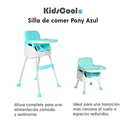 Silla de comer Pony Azul